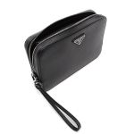 Túi Xách Prada Leather Clutch Màu Đen