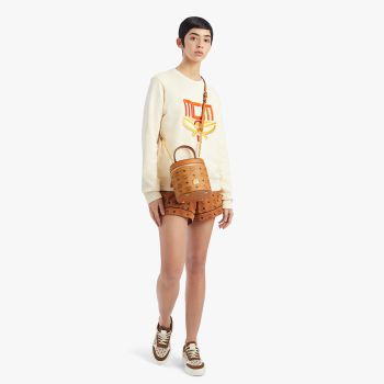 Túi Xách Tay MCM Cylinder Crossbody In Visetos Màu Nâu