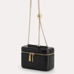 Túi Đeo Chéo Pedro Textured Leather Vanity Case PW4-65940023 Màu Đen