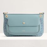 Túi Đeo Vai Pedro Tweed Double Flap Shoulder Bag Màu Xanh