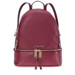 Balo Michael Kors MK Rhea Medium Leather Backpack - Oxblood Màu Đỏ