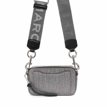 Túi Xách Marc Jacobs Silver Glitter Snapshot Bag Màu Xám Bạc
