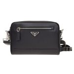Túi Xách Prada Saffiano Leather Cross-Body Bag Màu Đen