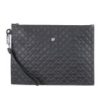Ví Nam Versace First Line Silver Medusa Head Leather Clutch Large DP85102 DVBRF D41E Màu Đen