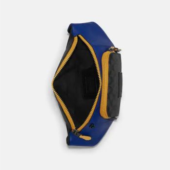 Túi Đeo Hông Nam Coach Track Belt Bag In Colorblock Signature Canvas Phối Màu
