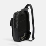 Túi Đeo Chéo Nam Coach Original Coach Track Pack In Colorblock Signature Canvas Men's Leather Crossbody Bag Màu Đen