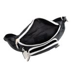 Túi Đeo Chéo Nam Coach C6651 Track Belt Bag In Signature Canvas In Charcoal Chalk Màu Đen Trắng