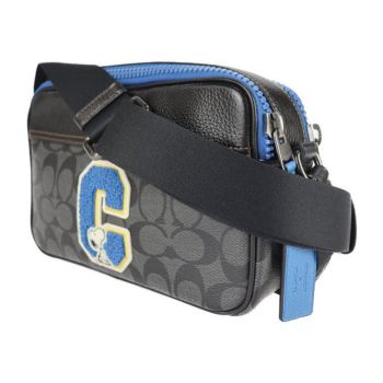 Túi Đeo Chéo Nam Coach X Peanuts Graham Crossbody In Signature Canvas With Snoopy C4027 Màu Đen
