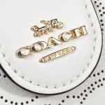 Ví Nữ Coach Medium Corner Zip Wallet In Signature Leather C4768 Màu Trắng