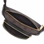 Túi Đeo Chéo Nam Coach Court Belt Bag In Signature Canvas 6548 Màu Nâu Đen