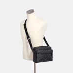 Túi Đeo Chéo Nam Coach West Camera Bag In Signature Canvas Màu Xám Đen