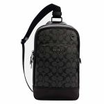 Túi Đeo Chéo Nam Coach Graham Pack In Signature Canvas C2932 Màu Đen Xám